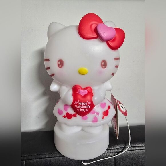 Hello Kitty Lighted LED Decor Valentine’s Day 12 inch Blow Mold NEW - Picture 1 of 9